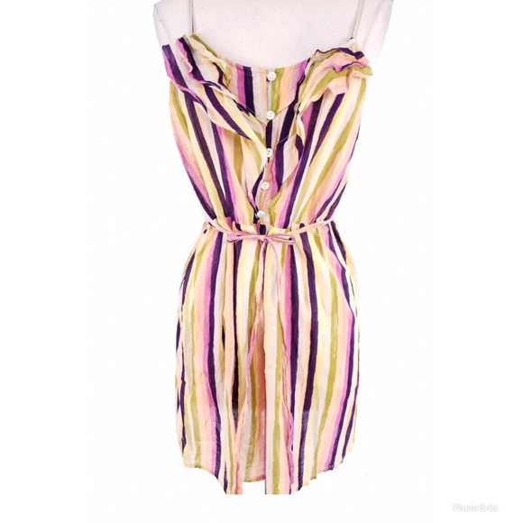 ANTHROPOLOGIE Lilka Watercolor Striped Tunic Top Sz M! - Picture 3 of 8
